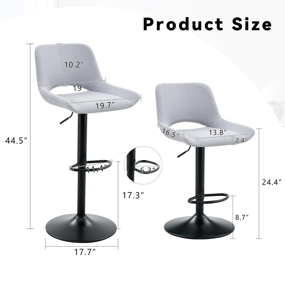 Modern Adjustable Counter Chairs with Comfortable Cushions
