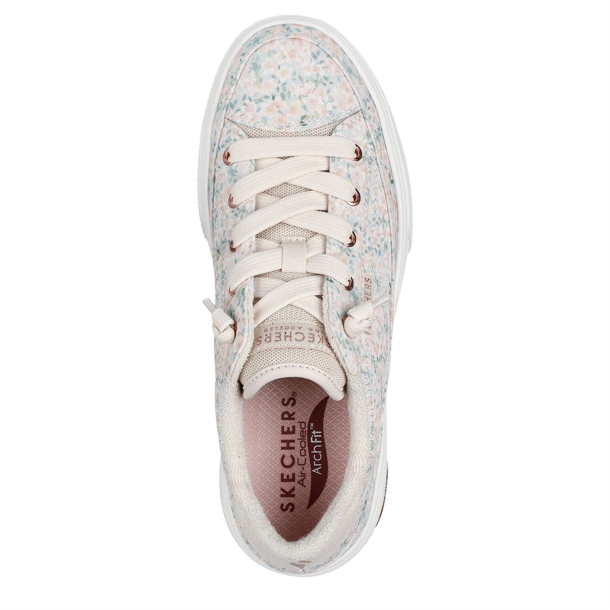 Skechers Arch Fit Arcade Floral Canvas Low Top Sneakers