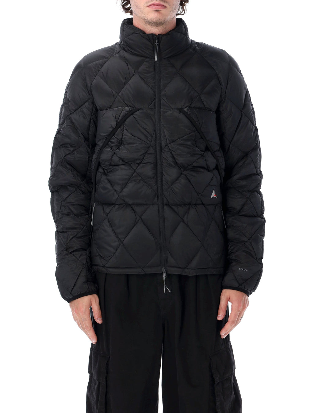 Technical Puffer Jacket With Concealed Hood And Adjustable Hem