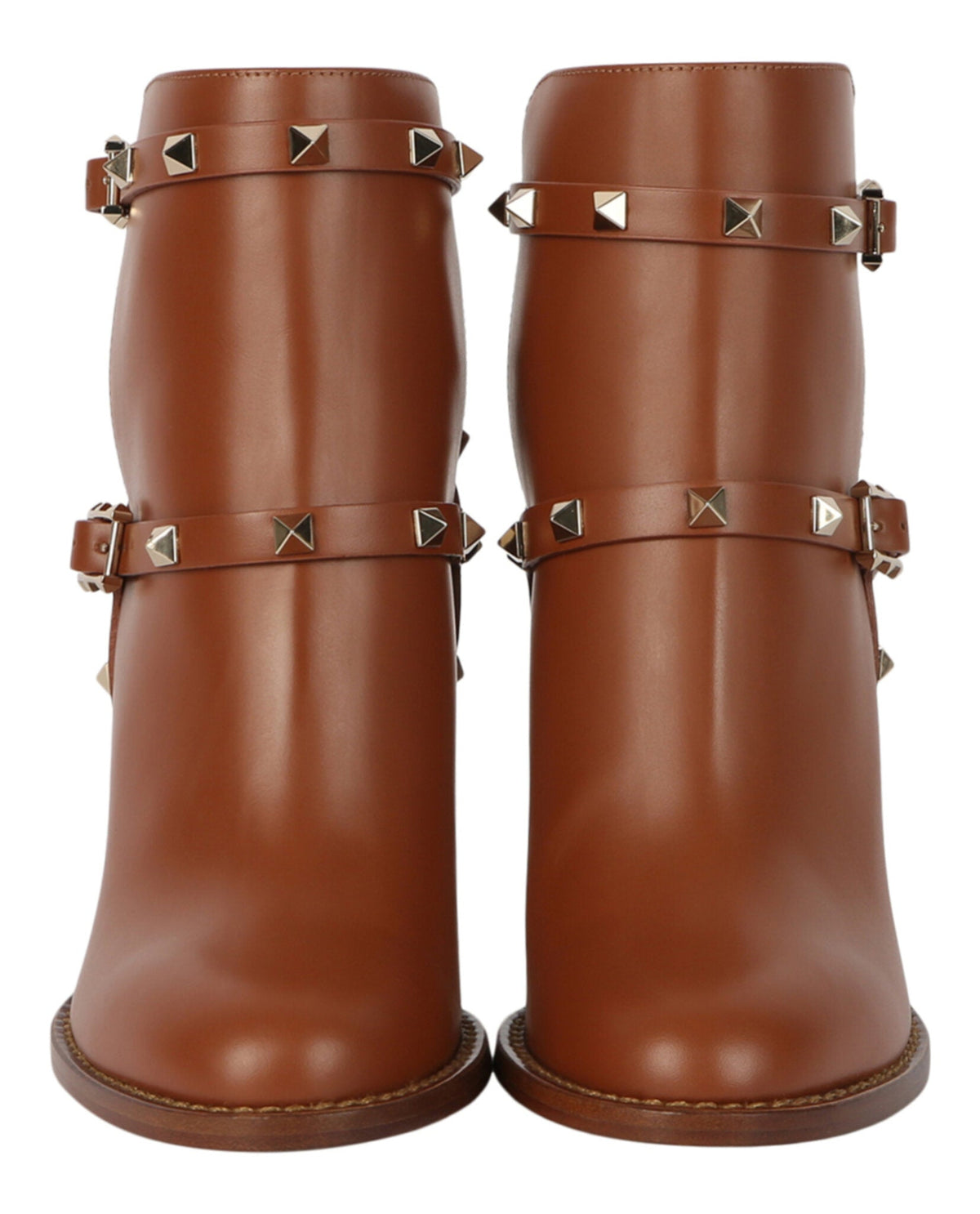 Rockstud Leather Booties