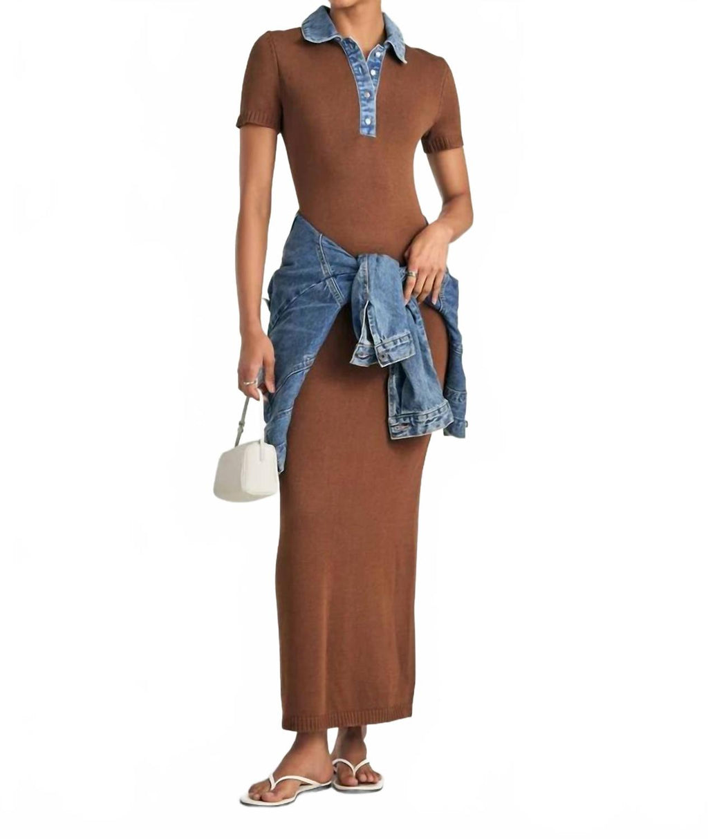 Reye Knit Maxi Dress In Lakeside/cedarwood