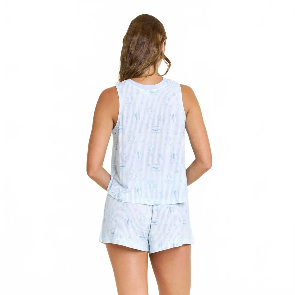 Star Seeker Tank Shortie Set In Saltwater Sonata