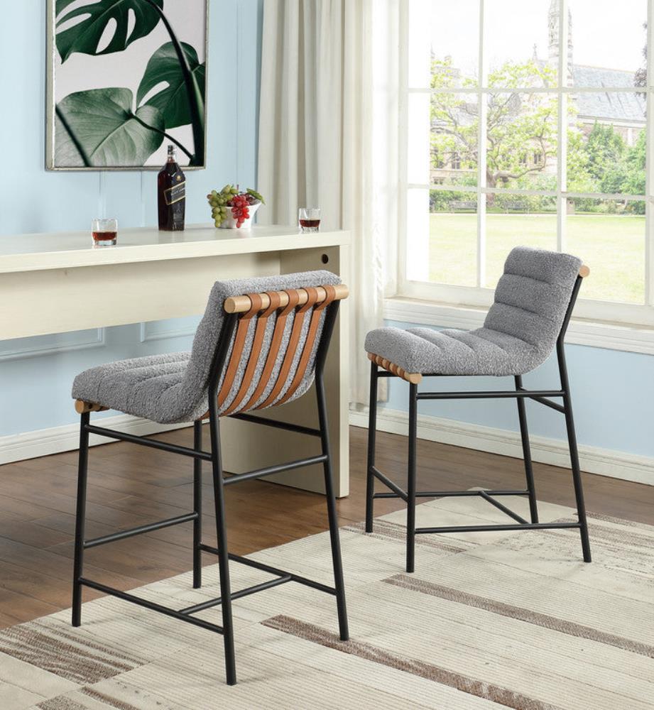 Elegant Counter Height Chairs with Fabric Upholstery