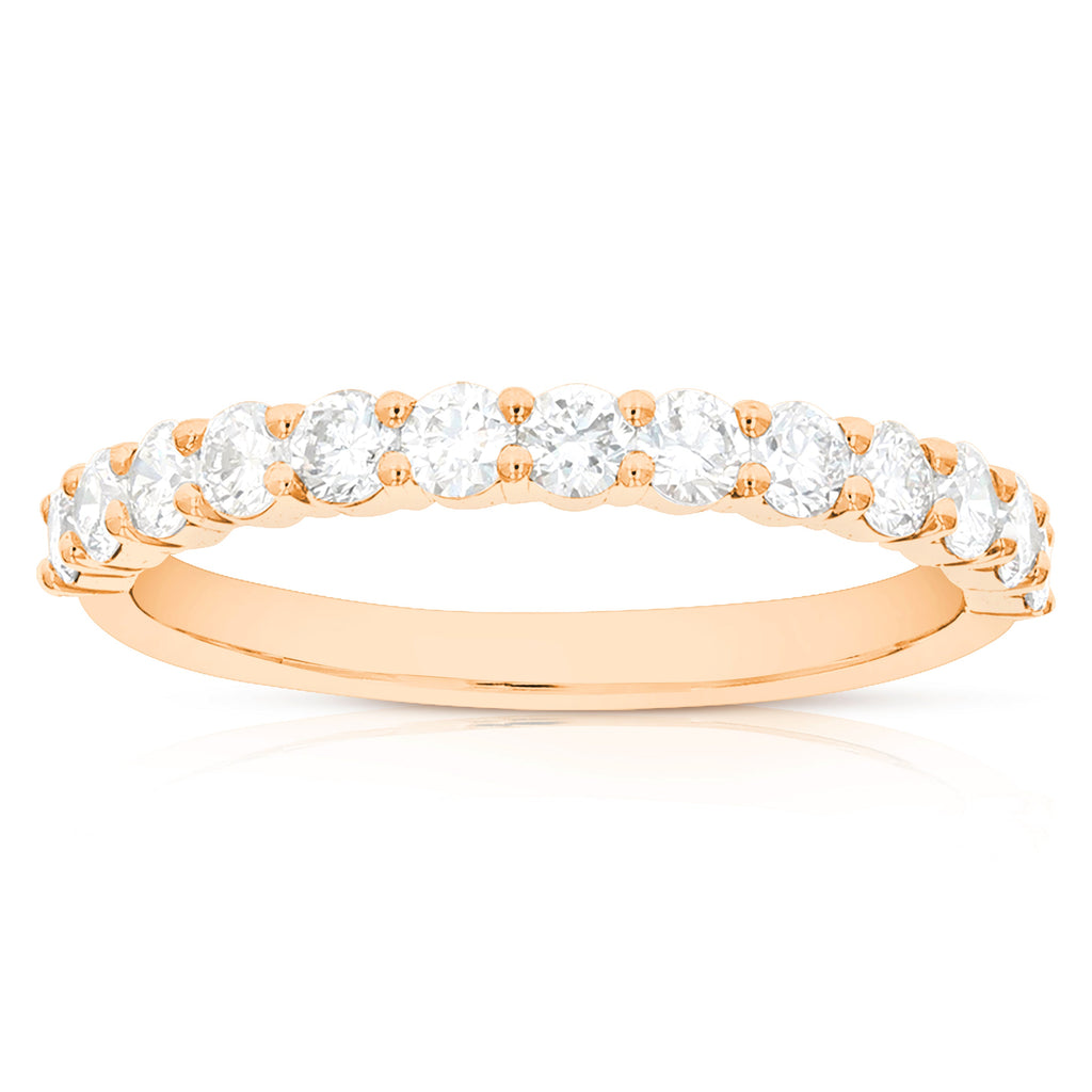 1/2 cttw Lab Grown Diamond Wedding Band in 14K Rose Gold For Women