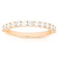 1/2 cttw Lab Grown Diamond Wedding Band in 14K Rose Gold For Women