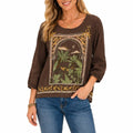Isolde Linen Boatneck Blouse In Chocolate Martini