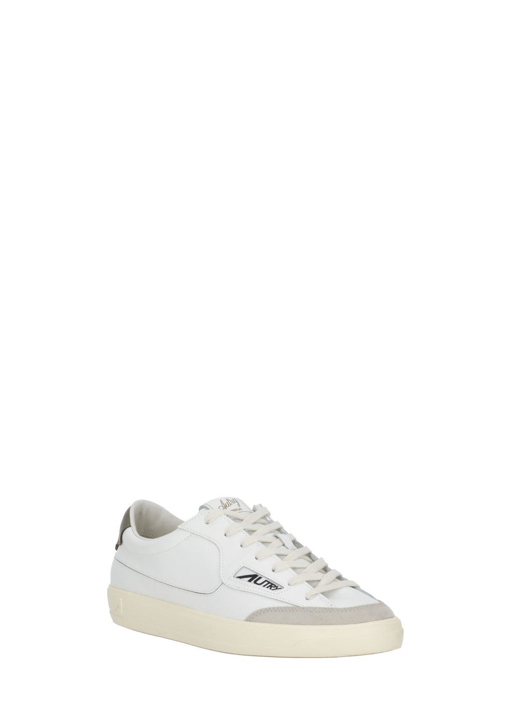 White Windscape Low Suede Leather Low-Top Sneakers
