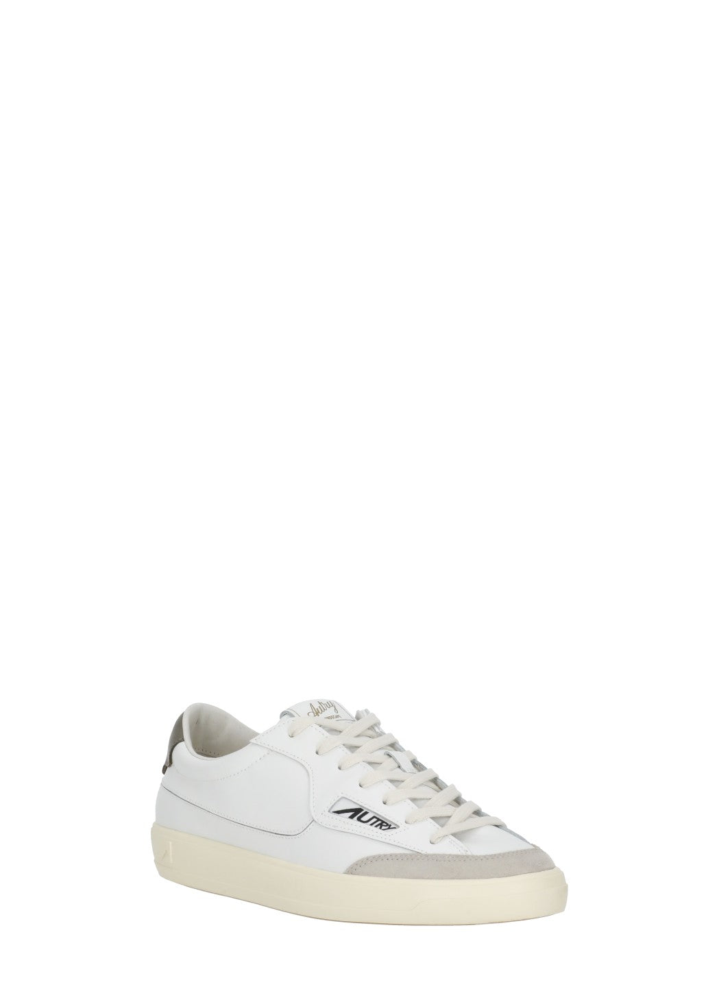 White Windscape Low Suede Leather Low-Top Sneakers