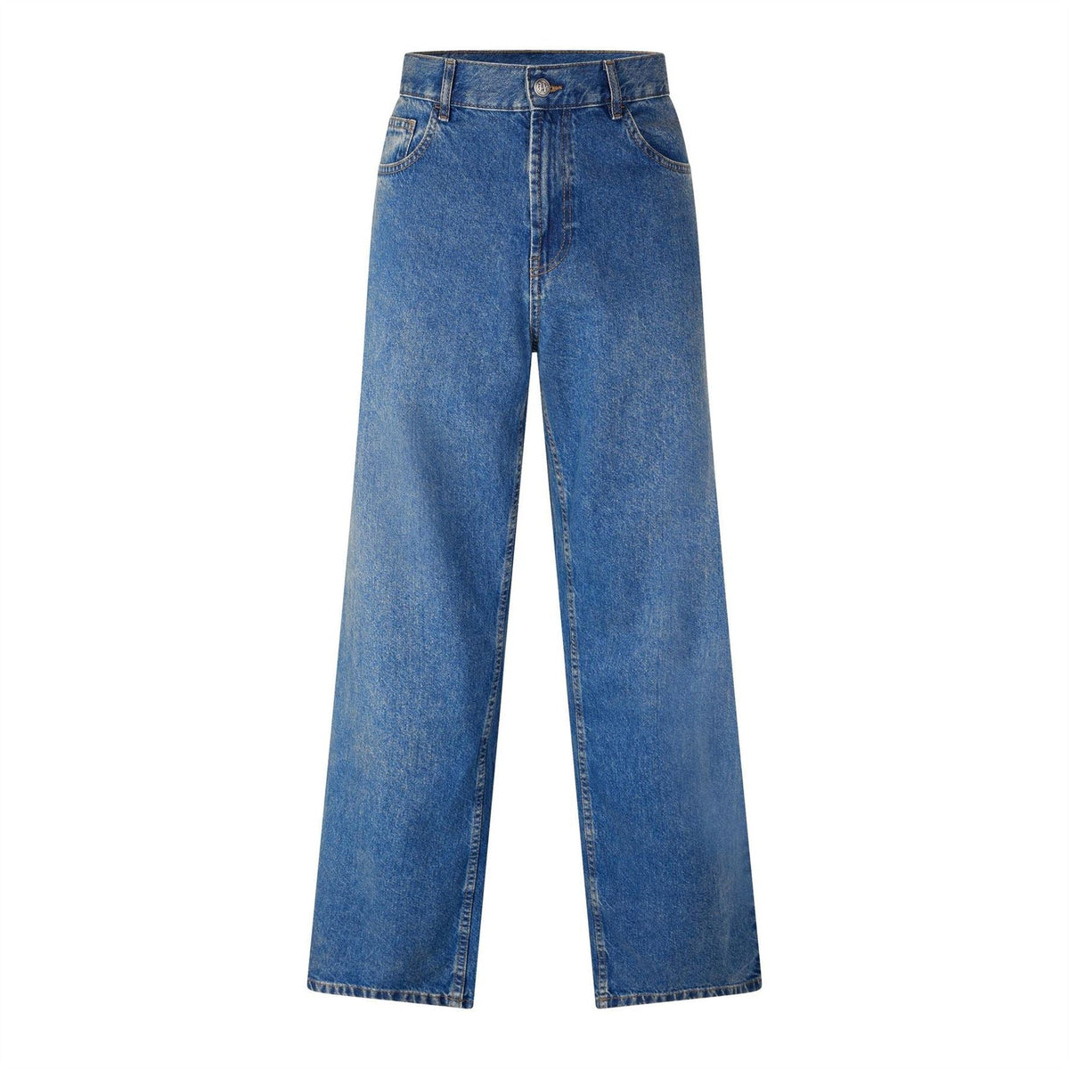 Palm Angels Mens Wide Leg Jeans