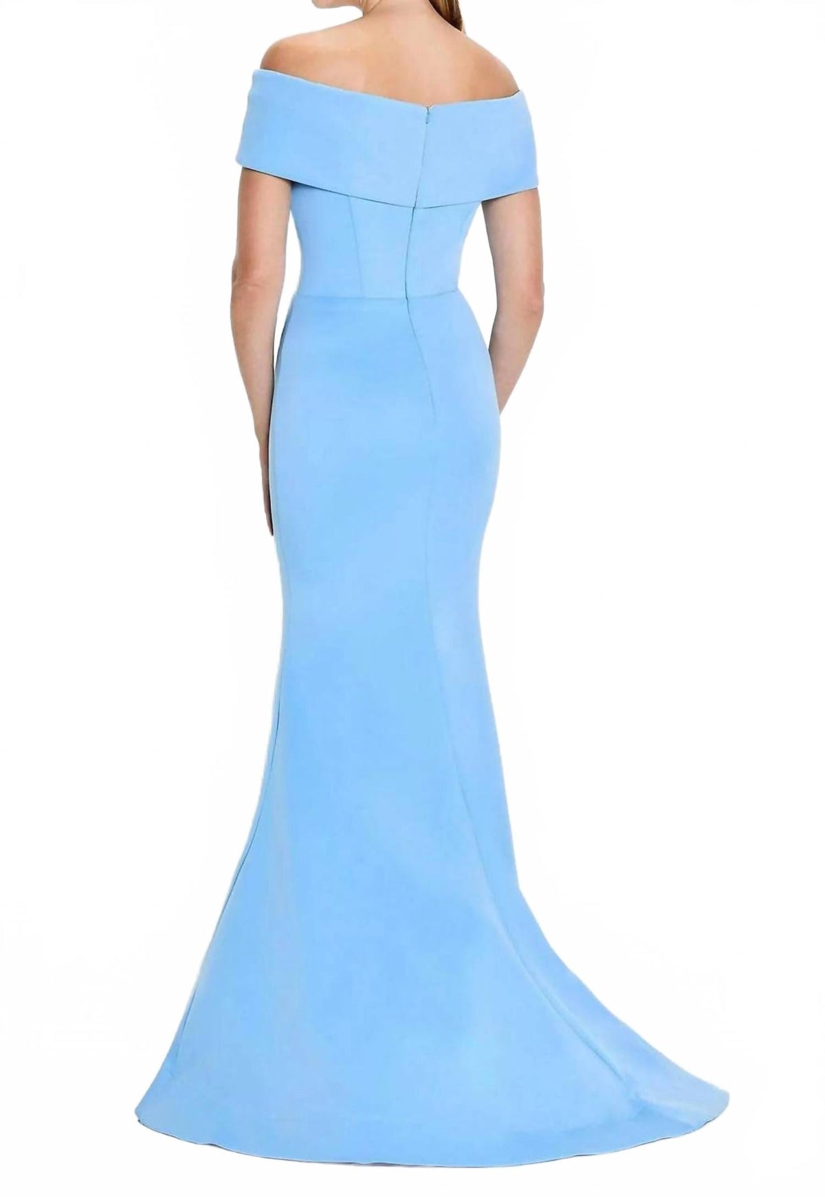 Off Shoulder Mermaid Gown In Powder Blue
