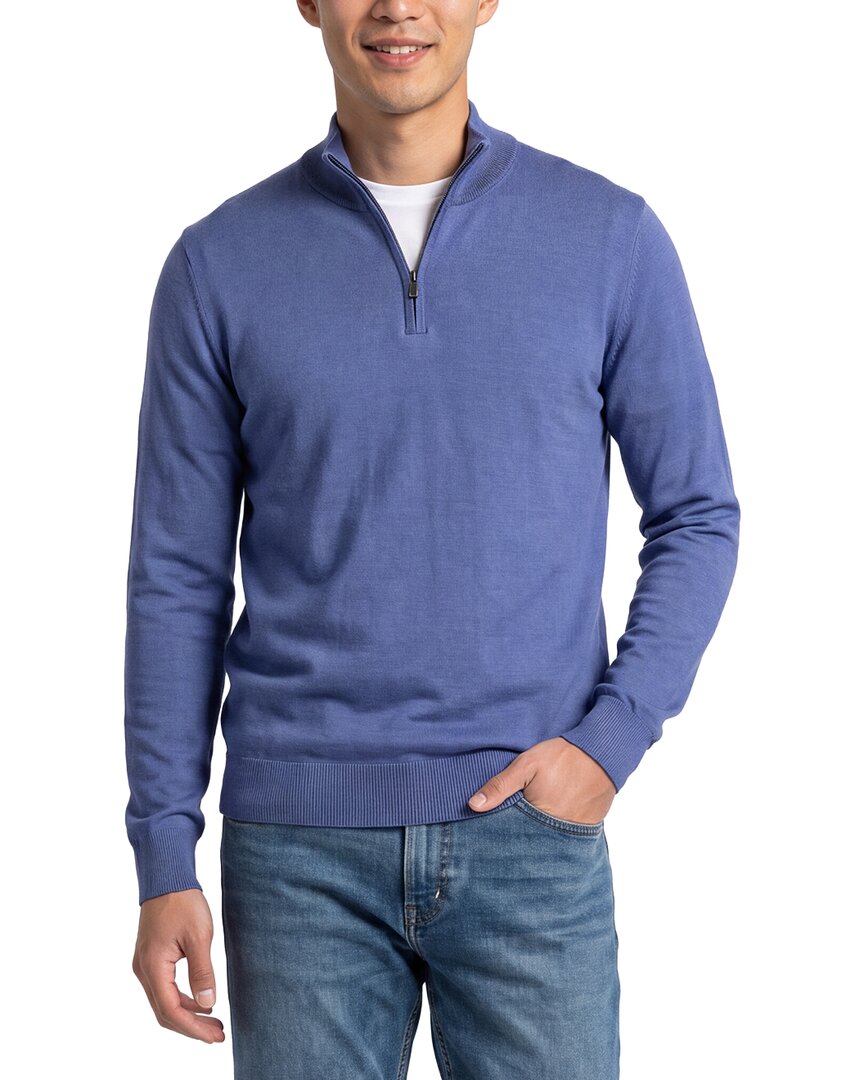 Raffi Jersey 1/4-Zip Mock Neck Sweater