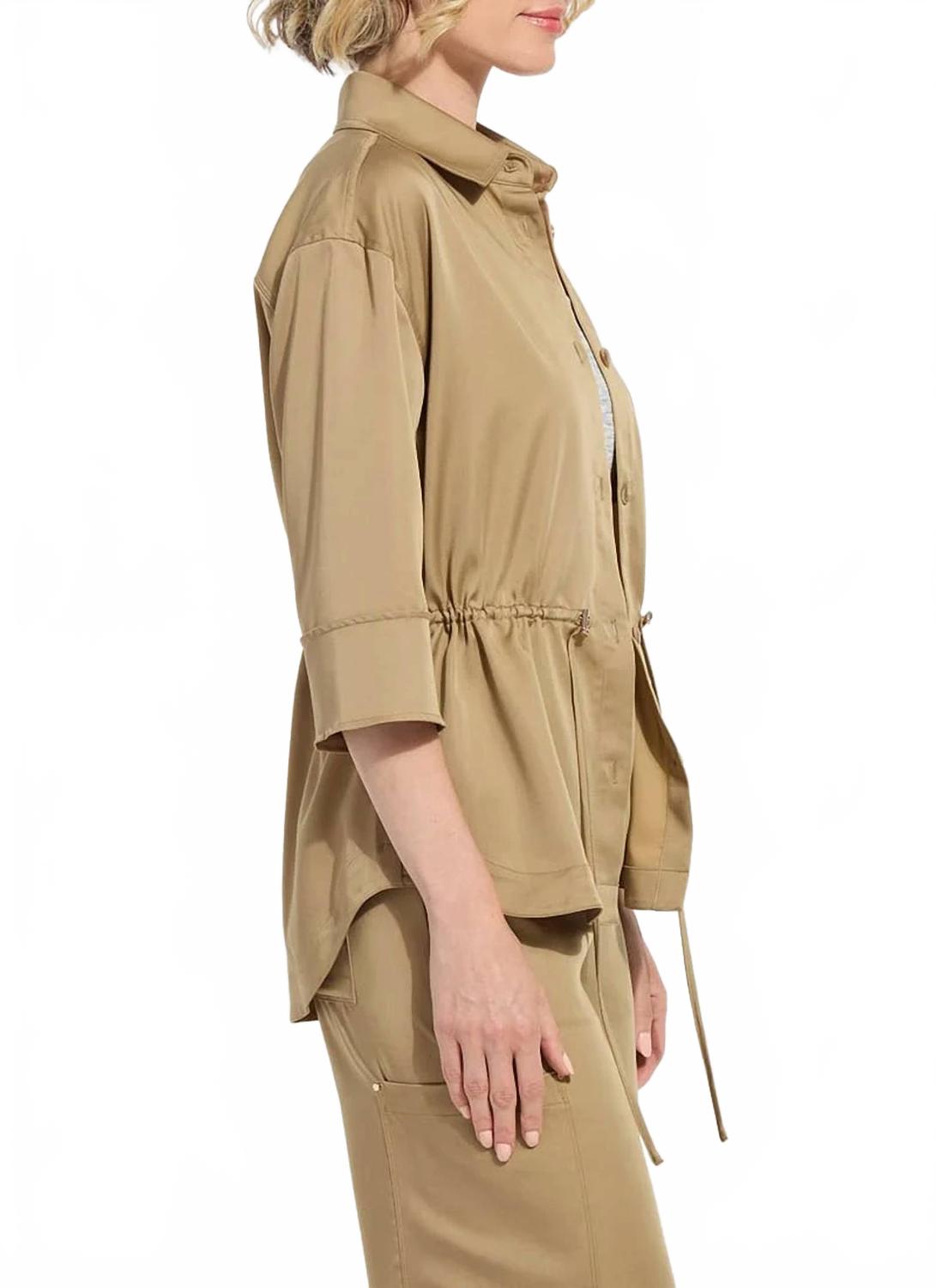 Jane Safari Overshirt In Raw Umber