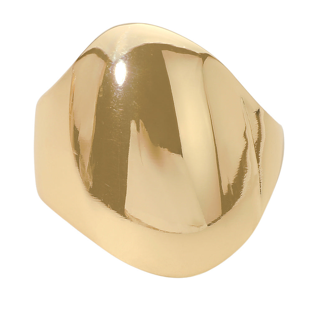 Bold Wide Sculptural Hinged Bangle Bracelet
