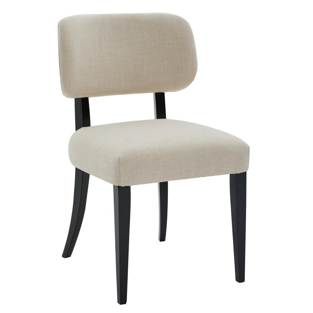 Set of 2 Modern Farmhouse Dining Chairs with Fabric Upholstery