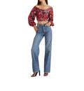Francis Puff Crop Top In Vintage Flowers