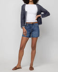 Bedford High Rise Shorts In Indigo Medium Bright