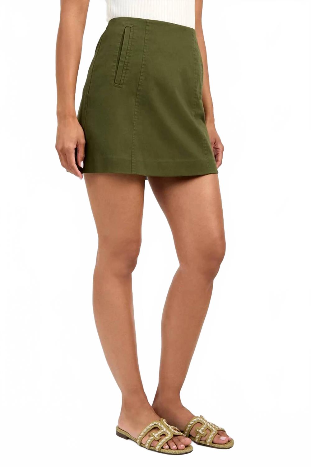 Laven Mini Skirt In Jungle Green