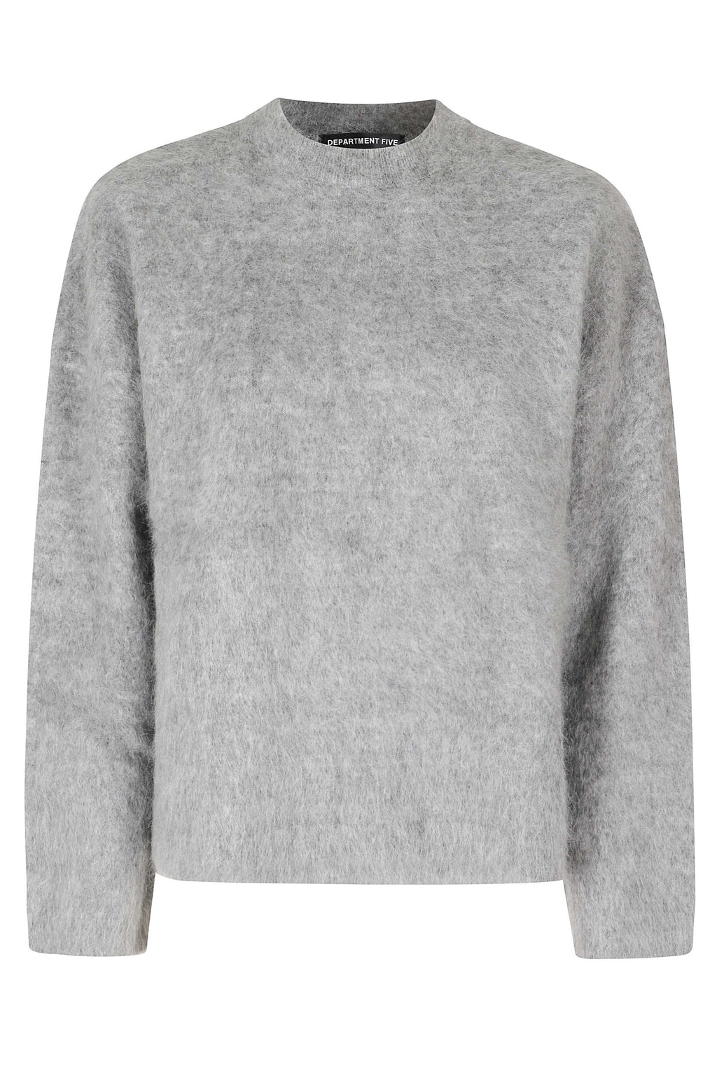 Grey Melange Brushed Mohair Oversized Sweater