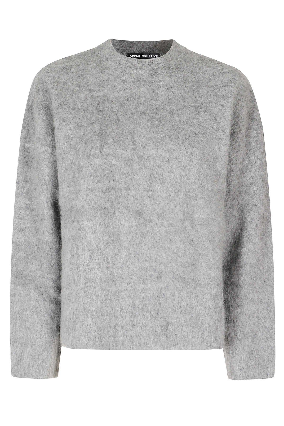 Grey Melange Brushed Mohair Oversized Sweater