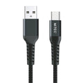 MiTEC 1m Usb C Braided Cable Black