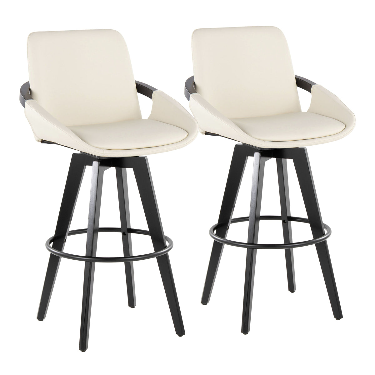 Set of 2 Contemporary Bar Chairs