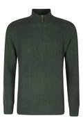 Hunter Navy Cable Knit Wool-Blend Sweater