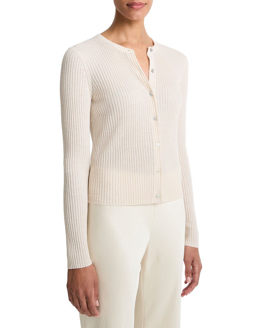 Vince Ribbed Cashmere & Silk-Blend Cardigan