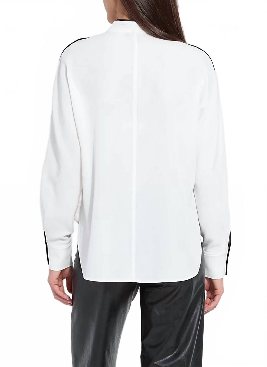 Daphne Dolman Sleeve Bow Blouse In Off White