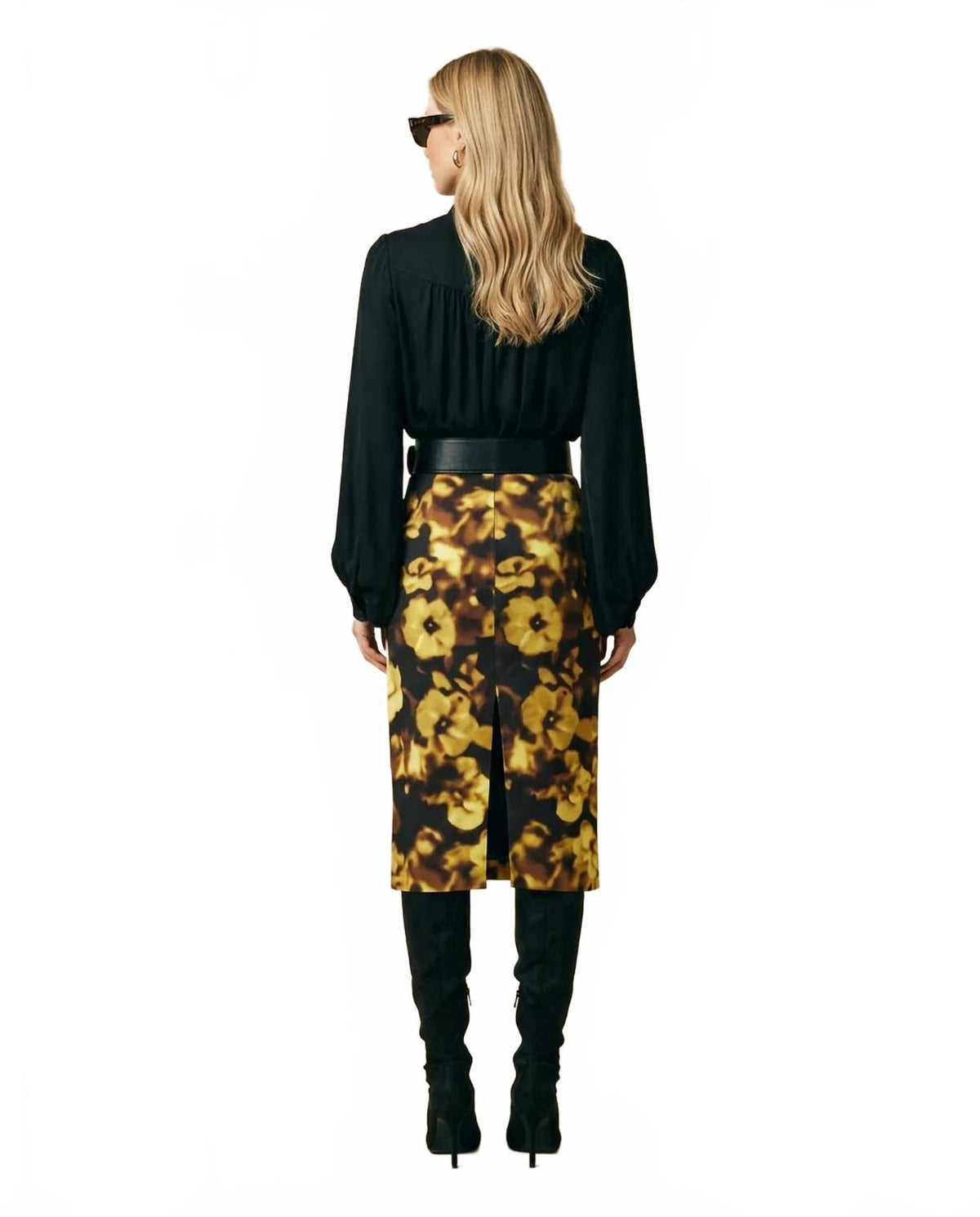Shany Chiffon Top In Black