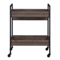 Modern Serving Cart with Open Storage Shelves