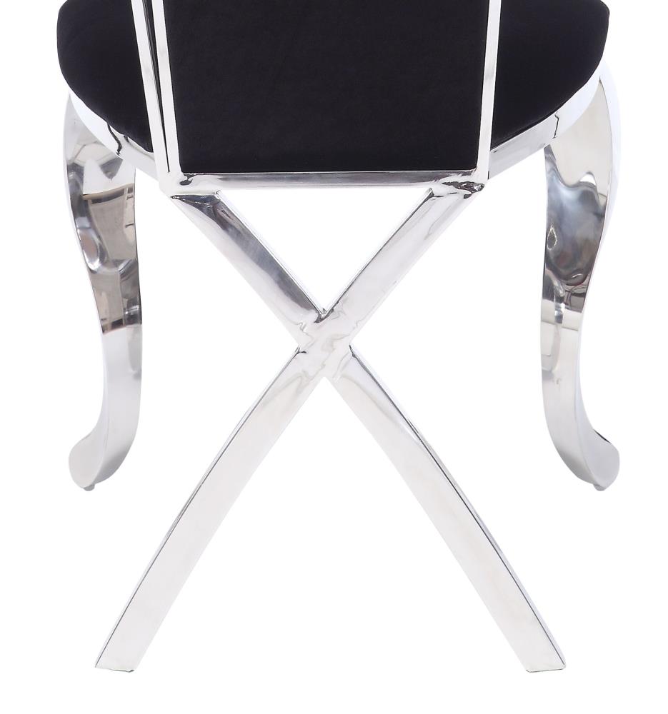 Armless Dining Chairs with Padded Seats and Backs
