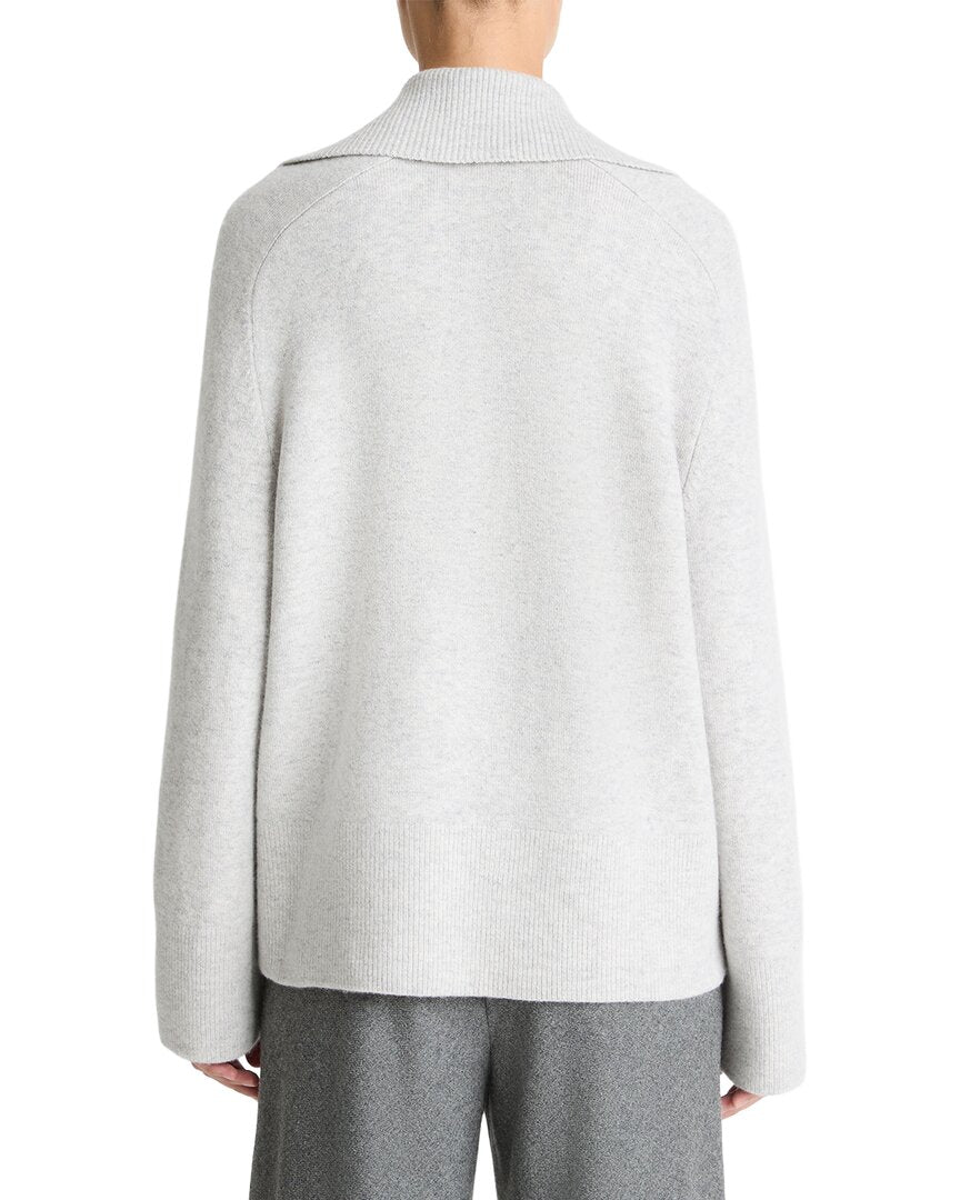 Vince Oversized Wool & Cashmere-Blend Polo Sweater