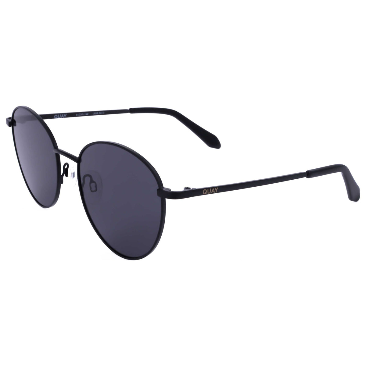 Quay Unisex 48mm Black Sunglasses LOOP-ME-IN-BLK-48