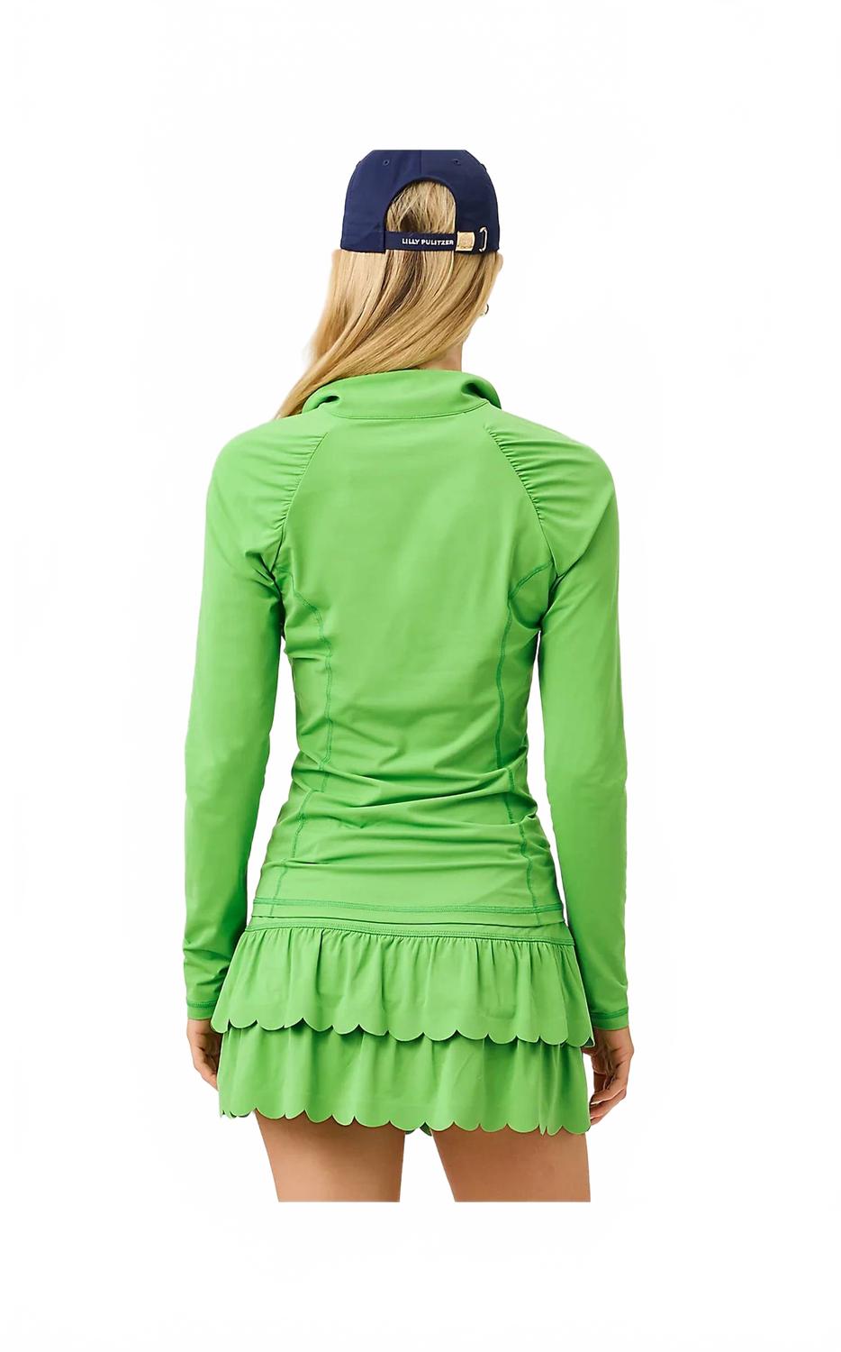 Upf 50+ Luxletic Justine Half Zip Jacket In Chateau Green