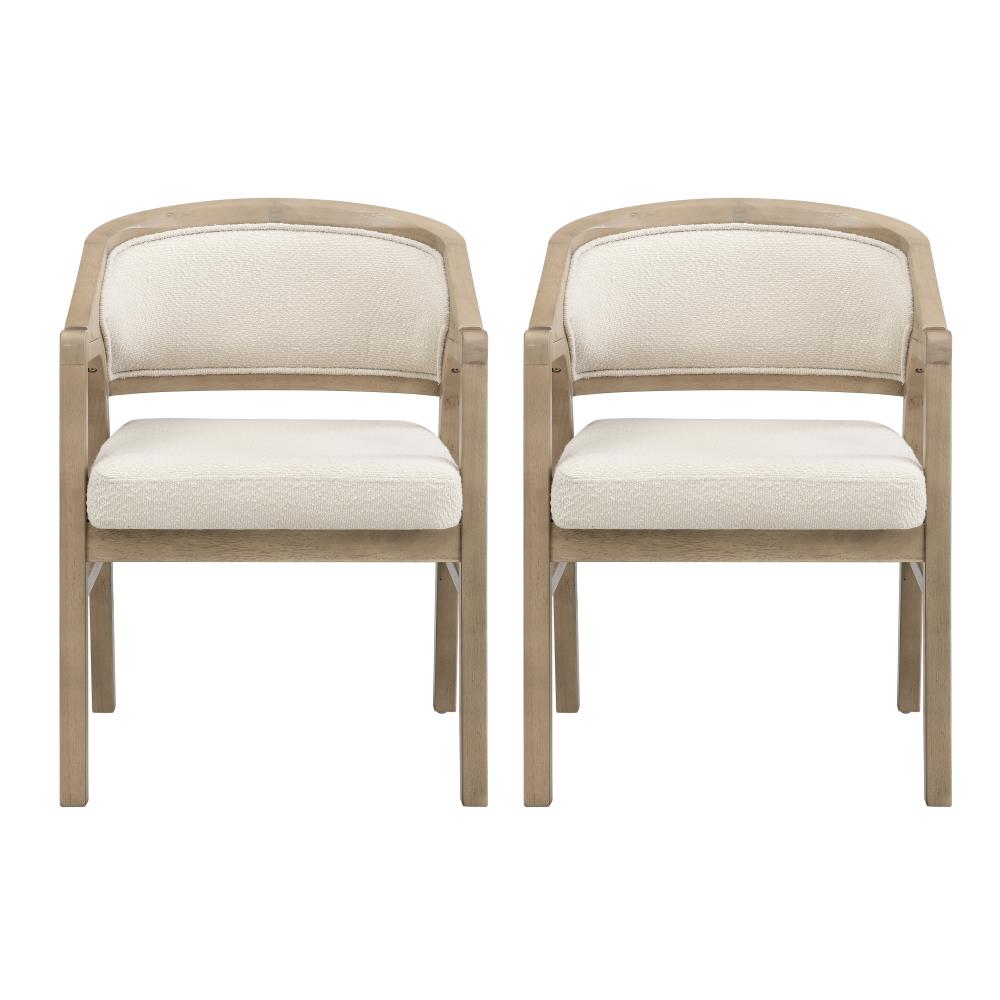 Set of 2 Elegant Side Chairs with Upholstered Backrests
