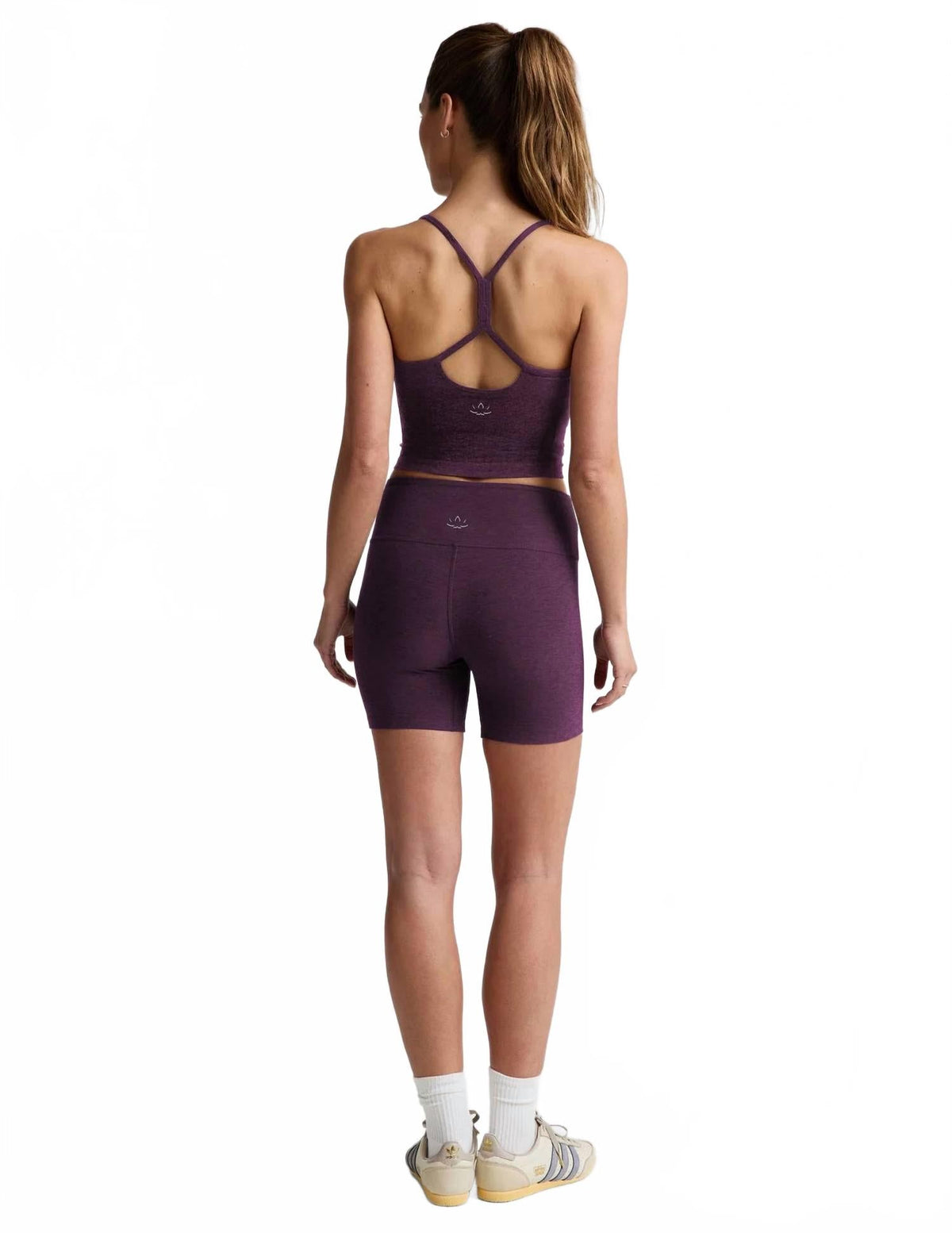 Spacedye At Your Leisure 5" Biker Short In Brilliant Blackberry Heather