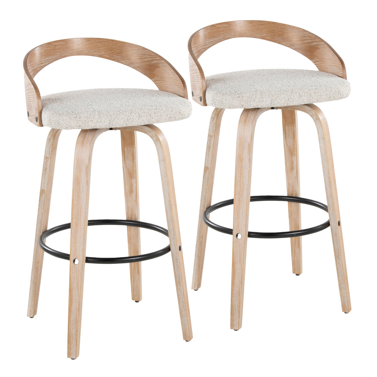 Fixed-Height Bar Seating with Cushioned Seats