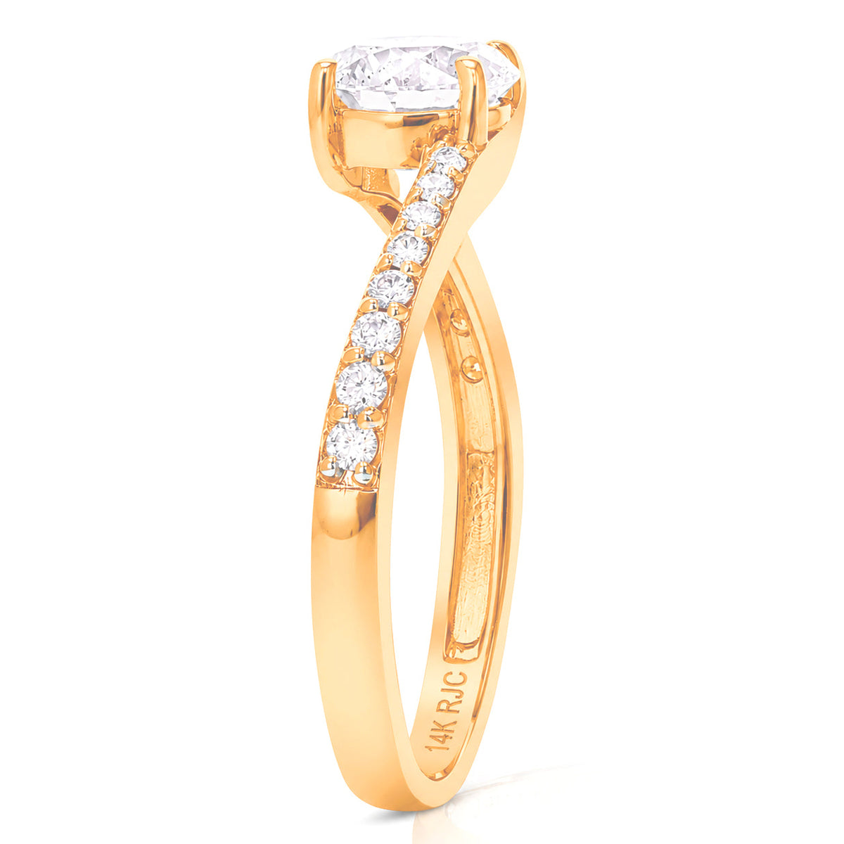 1 cttw Lab Grown Diamond Engagement Ring in 14K Rose Gold For Women
