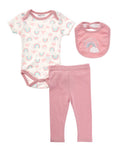 Baby Views 3pc Bodysuit, Pant & Bib Set