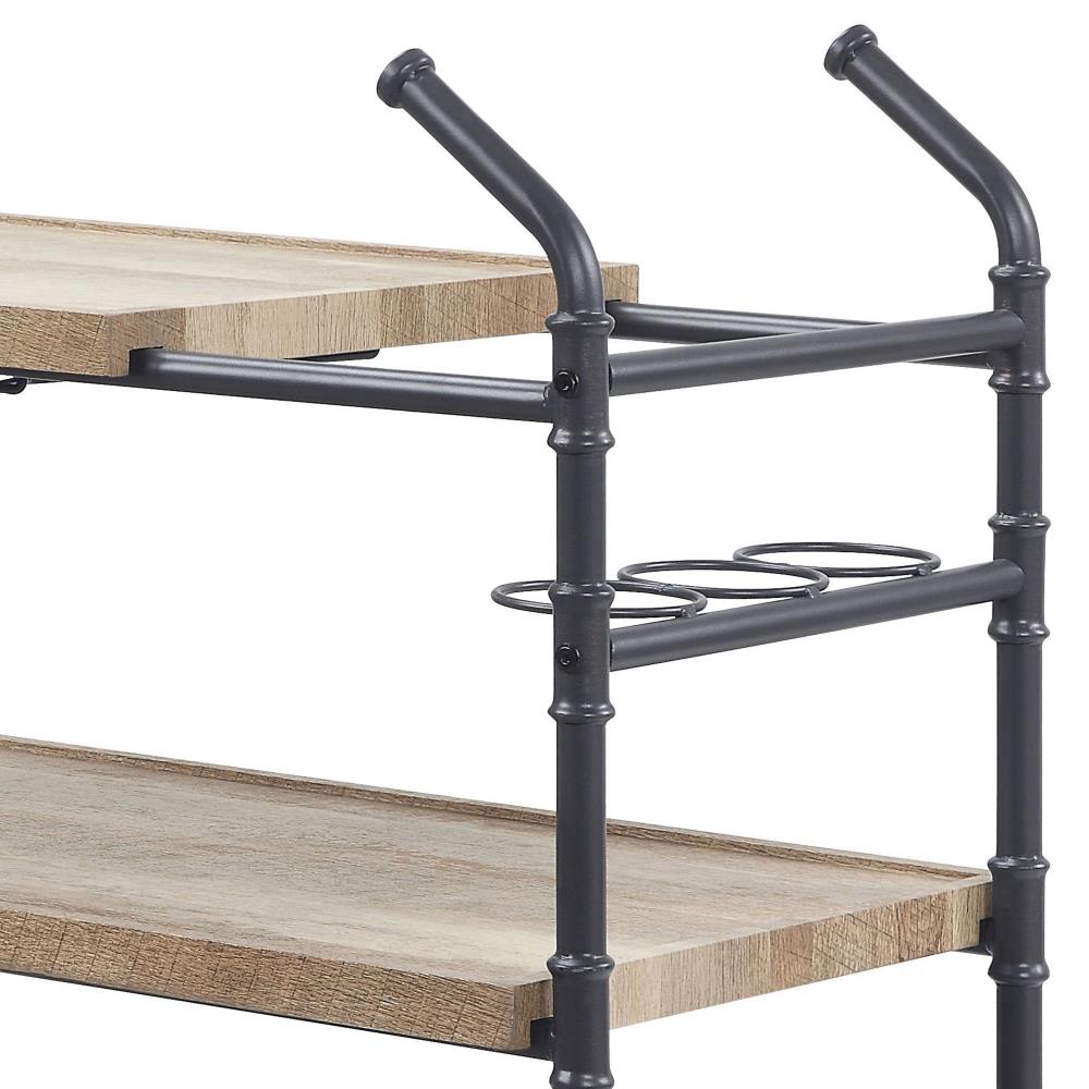 Utility Cart with Two Storage Shelves