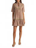 Gingham Mary Dress In Brown