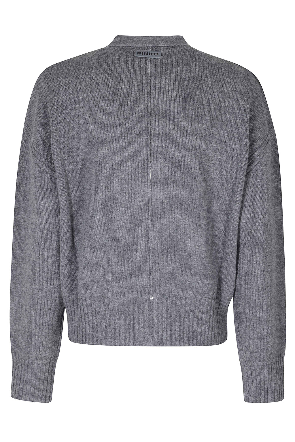 Raven Gray V-Neck Wool-Cashmere Cardigan