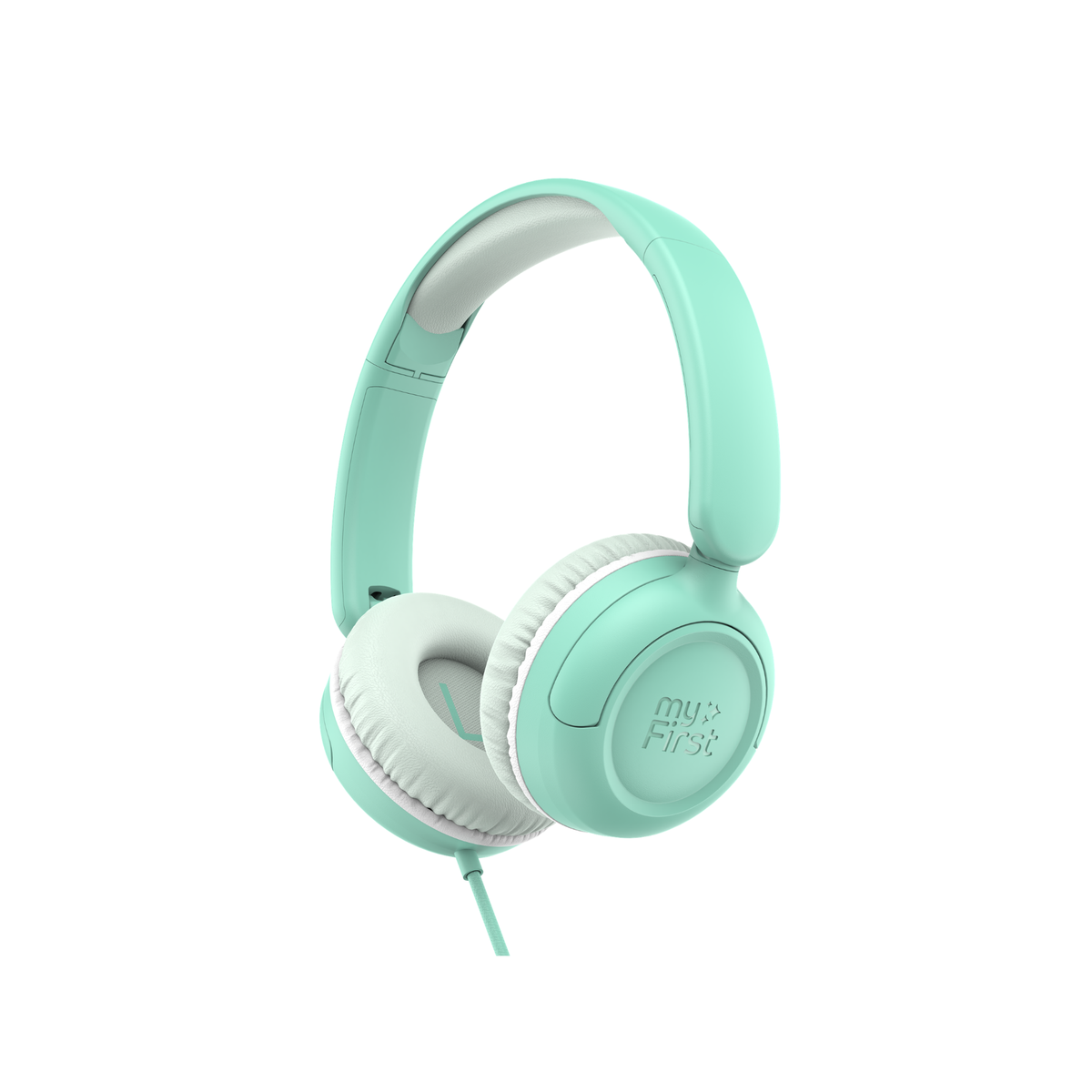 myFirst CareBuds Link W1, Foldable Wired Headphone with Kids Safe Volume Limit with Built in Mic