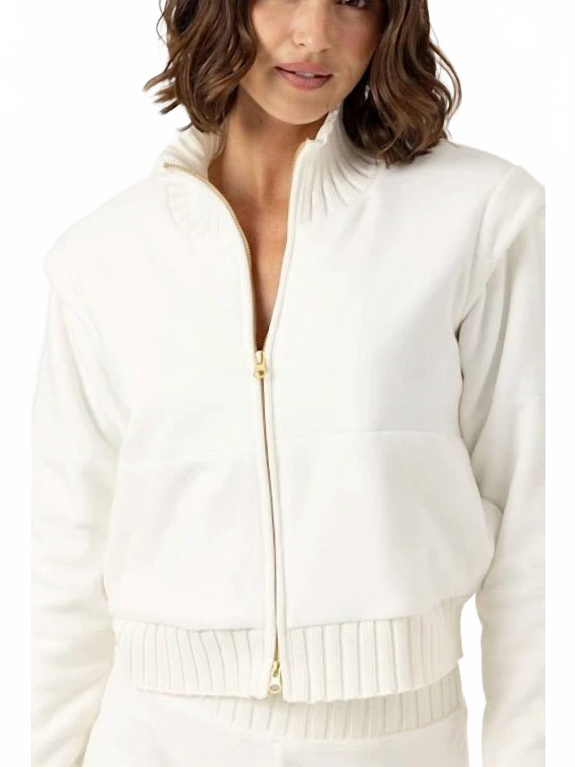 Issey Cropped Jacket In Coconut Milk