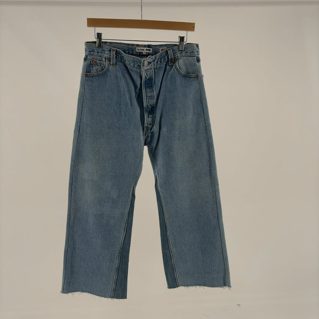 High Rise Wide Leg Crop Jeans
