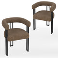 Modern Dining Chairs with Cushioned Seats and Metal Frames