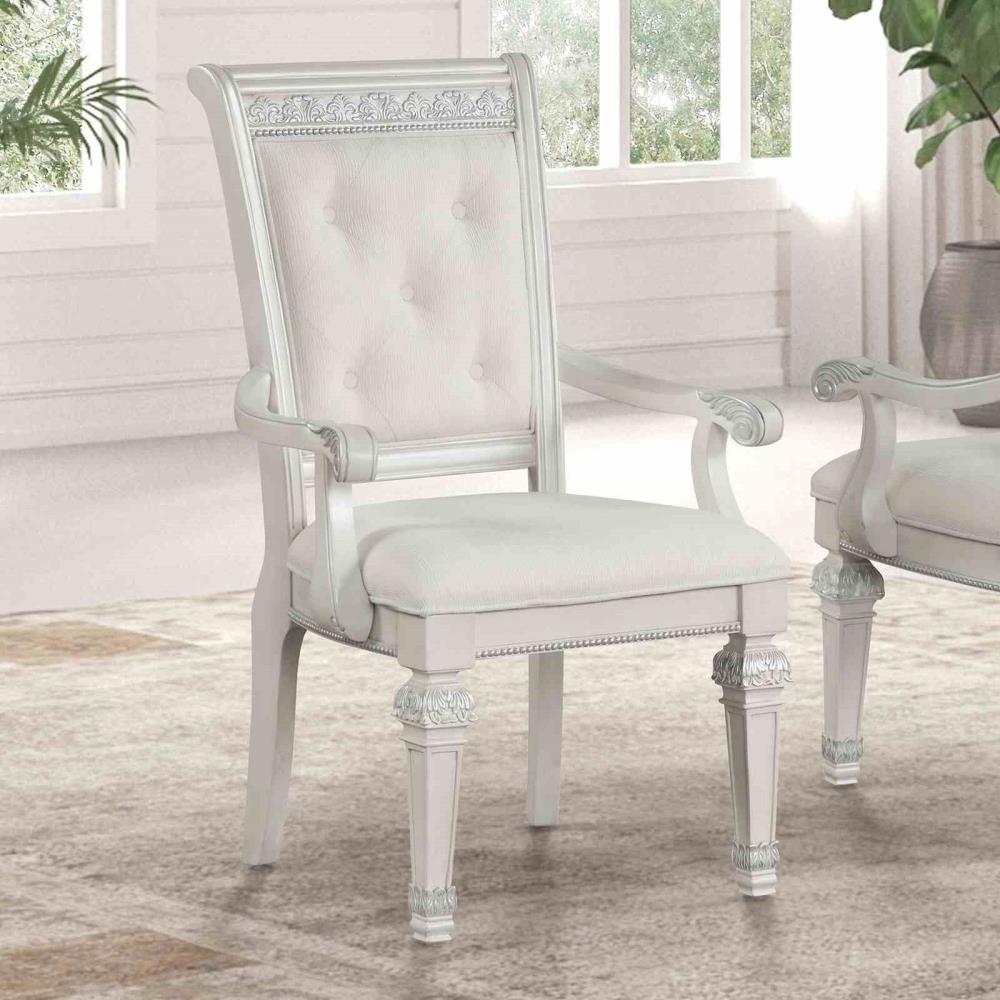 Classic Upholstered Armchairs with Padded Backrests