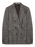 Parigi Plaid Double-Breasted Virgin Wool-Blend Blazer