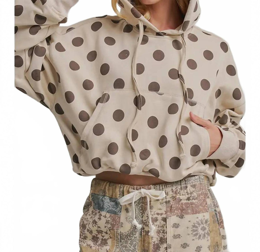 Spot On Hoodie In Oatmeal/coffee