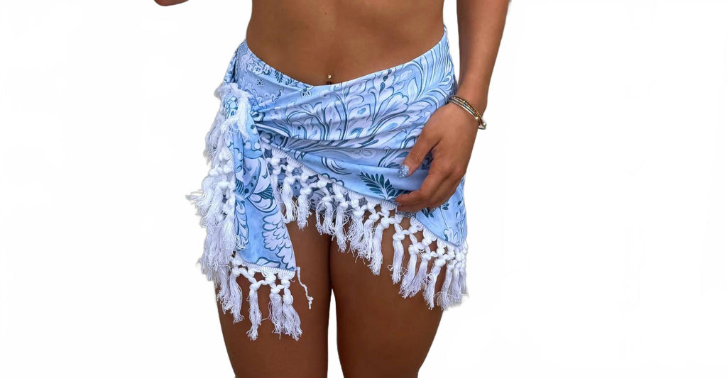 Women's Western Print Swim Set In Blue